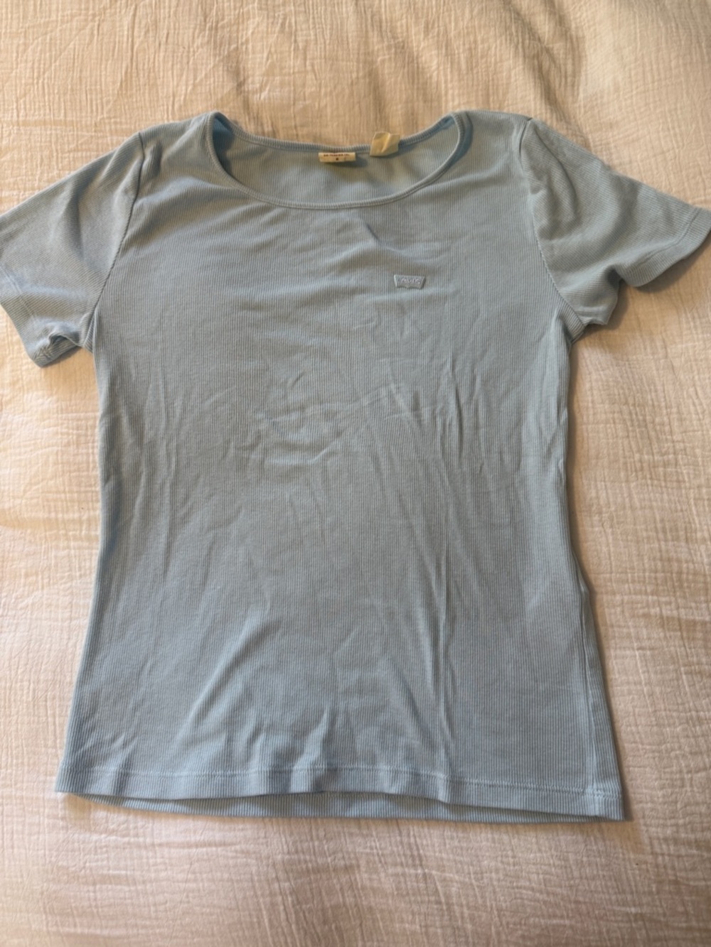 Levi's Light Blue Scoop Neck Short Sleeve Tee
